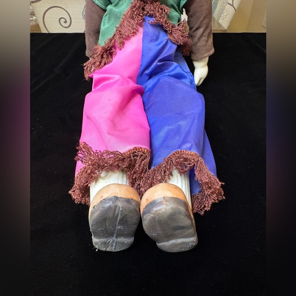 Vintage Porcelain Clown Doll - Picture 3 of 7